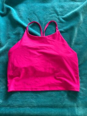 Old Navy longline sports bra. Hot Pink. Size L